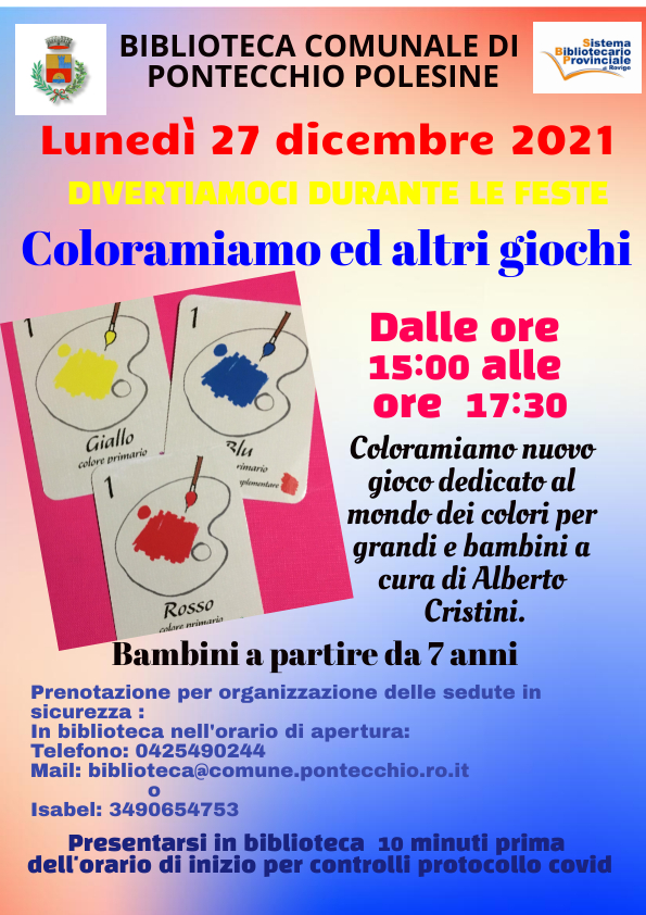 Divertiamoci durante le feste-coloriamo ed altri giochi